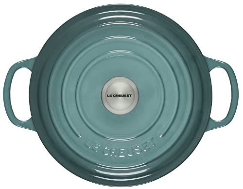 Image of Le Creuset Enameled Cast Iron Signature Round Dutch Oven with Lid, 3.5 Quart, Sea Salt