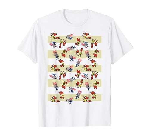 Disney Zootopia Hopps Nick Toss Up T-Shirt, Homme, Blanc, L