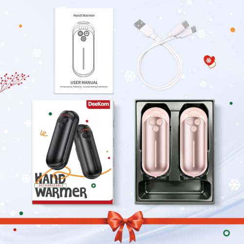 Image of Rechargeable Hand Warmers 2 Pack, Rapid Heating Within 3 Seconds