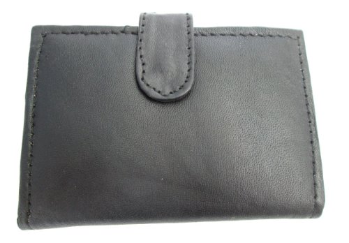 Dangerous Threads Mens/ladies Black Leather Photo Wallet Lamb Bifold 7784