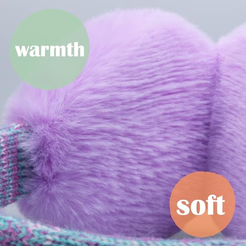 Girls Sequins Earmuffs for Winter Warm Plush Ear Cover Cold Weather Outdoor Toddler Kids Boys Cute Ear Warmer2