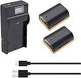 Bonacell 2 Pack CGA-S006E/DMW-BMA7 Battery 1500mAh and Battery Charger Kit for Panasonic Lumix DMC-FZ7, DMC-FZ8, DMC-FZ18, DMC-FZ28, DMC-FZ30, DMC-FZ35, DMC-FZ38, DMC-FZ50 Digital Camera