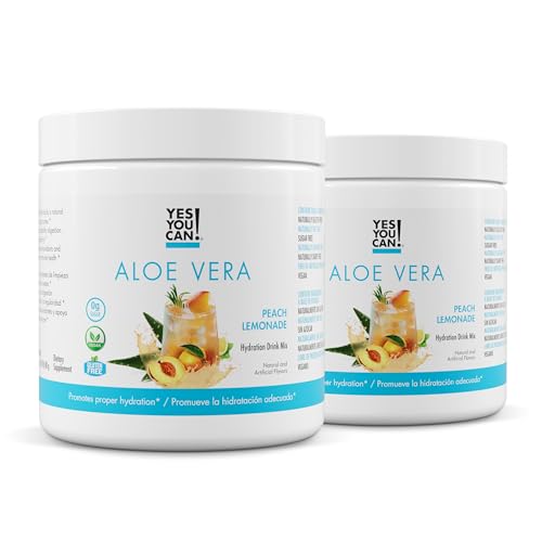 Yes You Can! Organic Aloe Vera Powder Drink Mix - Peach Lemonade