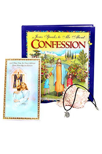 Rosaries First Reconciliation Gift - St. Christopher And Crucifix Necklace With Jesus Speaks To Me About Confession #TOP13