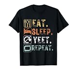 Vintage Eat Sleep Yeet Repeat Funny Design Eat Sleep Yeet T-Shirt