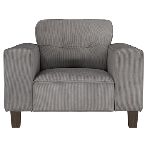 Sillón con tapizado suave y línea moderna gris miniatura 4