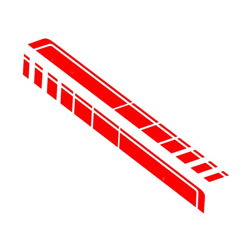 Image of ramuel Sports Racing Strip Stickers Side Skirt Vinyl Decals(2PCS,Red
