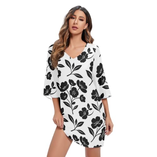 Robe en mousseline col en V pour vos soirées d'été et cocktails chic
