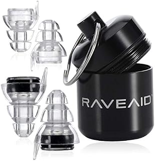 RaveAid High Fidelity Earplugs - Concert Earplugs, for Musicians, Concerts, Motorcycle Riders, Rave