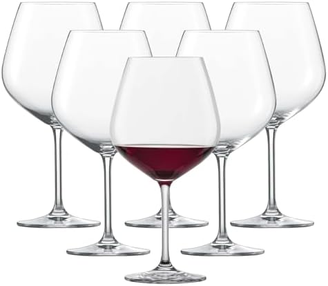 SCHOTT ZWIESEL Taça Forté Burgundy (conjunto de 6), copos de vinho vinho para vinho tinto, copos de cristal Tritan laváveis na máquina de lavar louça, feitos na Alemanha (740 g)