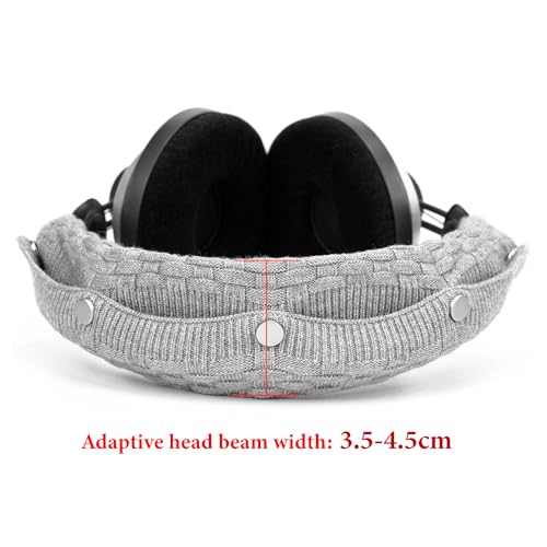 Geekria Large Knit Fabric Headband Pad Compatible con Logitech, Turtle Beach, Panasonic, AKG, Sennheiser, Sony Headphones, Instalación DIY Fácil (Gris) miniatura 2