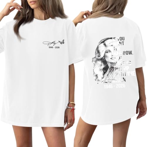Dolly Memorial T Shirt for Women Parton Vintage Tee Retro Shirts