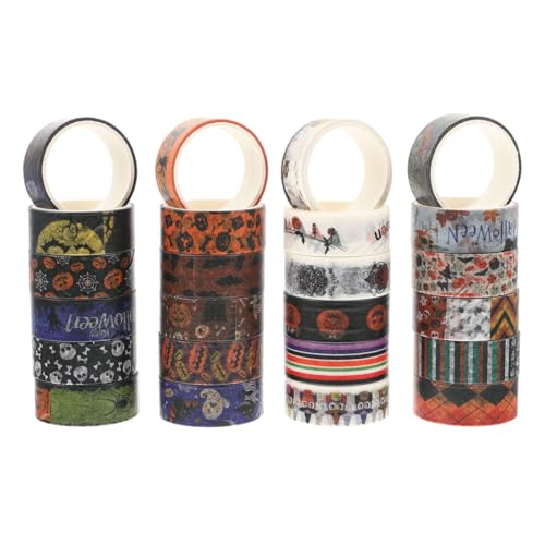 Cinta Washi de papel STOBAZA 24 piezas para manualidades de Halloween y regalos DIY
