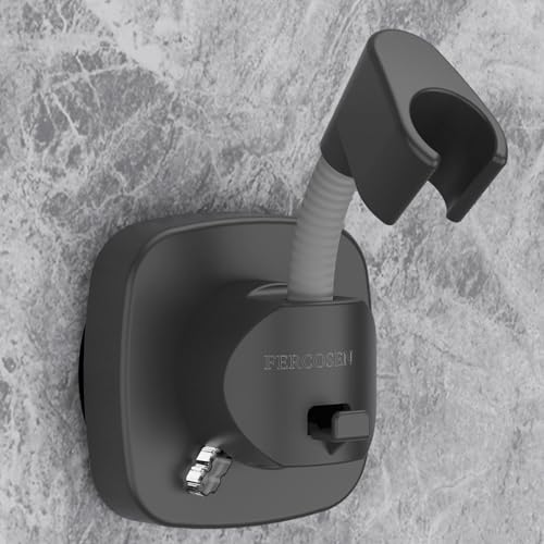 FERCOSEN Support De Pommeau De Douche Rotatif À 360° Avec Ventouse | Capacité De Charge 10 kg, Montage En Quelques Secondes | Support Anti-Dérapant...