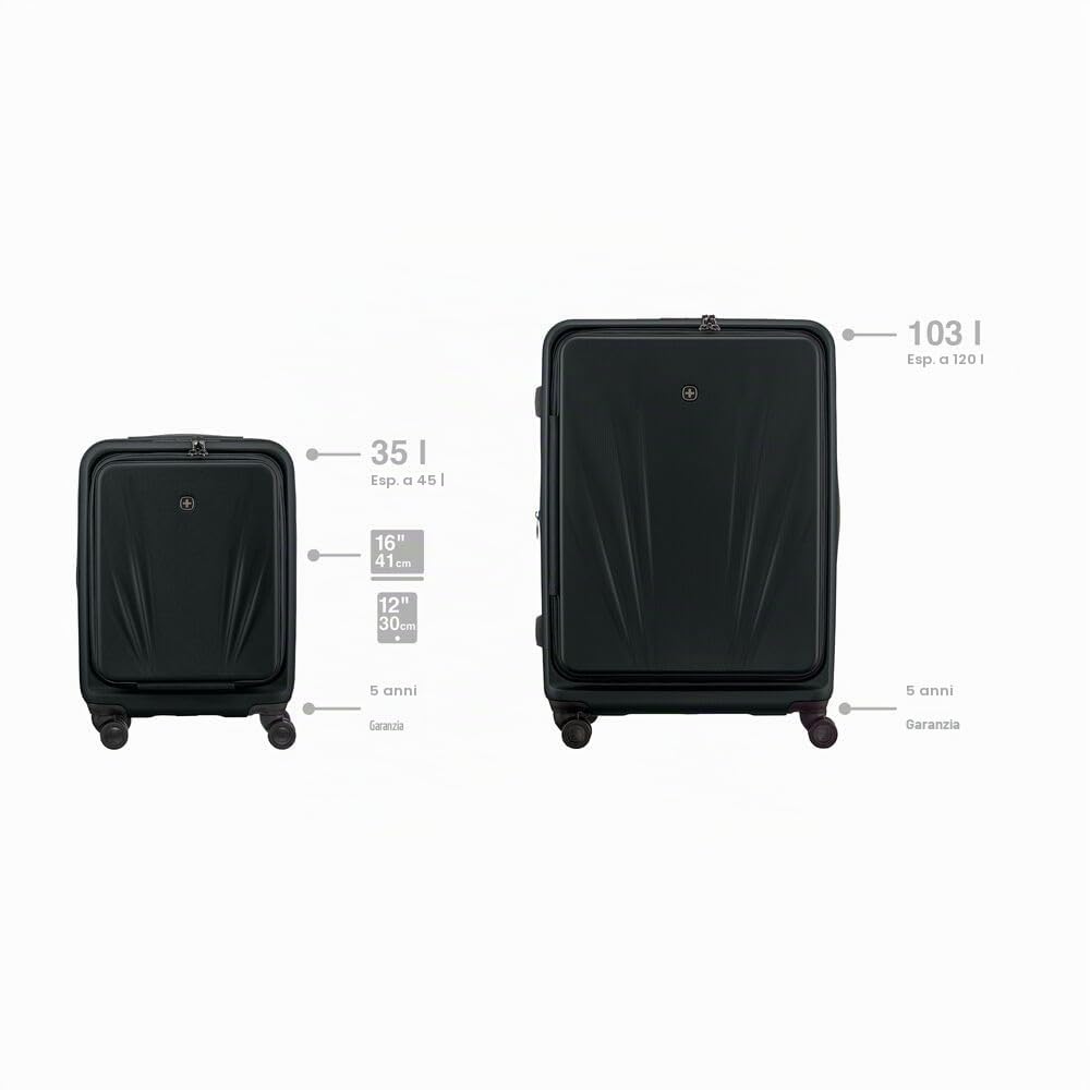 WENGER Skyon Valigia Rigida con 4 Ruote, Trolley, Serratura, Uomo Donna, Viaggi Vacanze