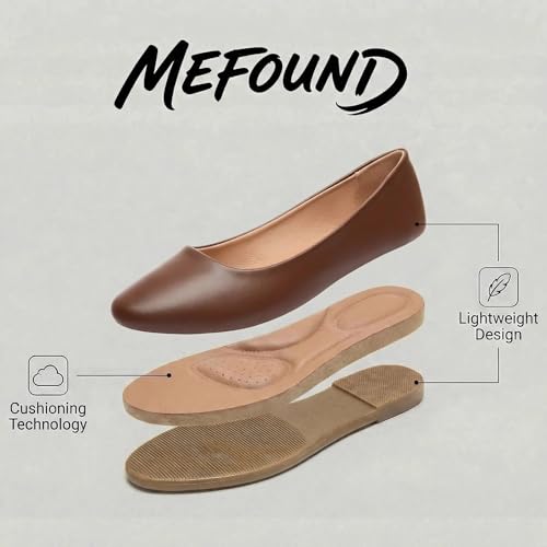 Image of Women's Ballet Flats Shoes Comfortable PU Leather Dress Slip on Shoes Teacher Business Casual