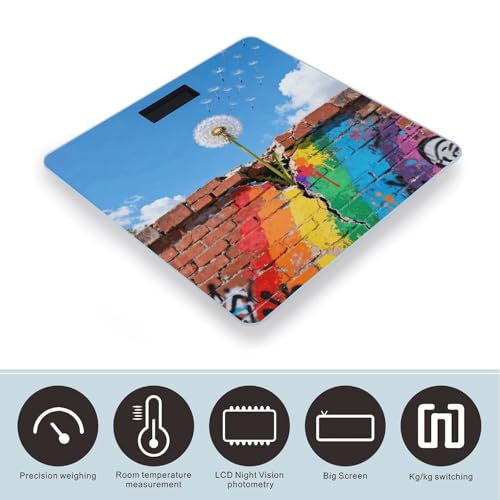 Báscula digital para baño Graffiti Wall Dandelion miniatura 3