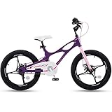 RoyalBaby Boys Girls Kids Bike 18 Inch Space Shuttle Magnesium Bicycles with Kickstand Child Bicycle Purple