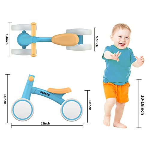 image for SEREED Baby Balance Bike 4 Wheels for 1 Year Old Boys Girls 12-24 Mont