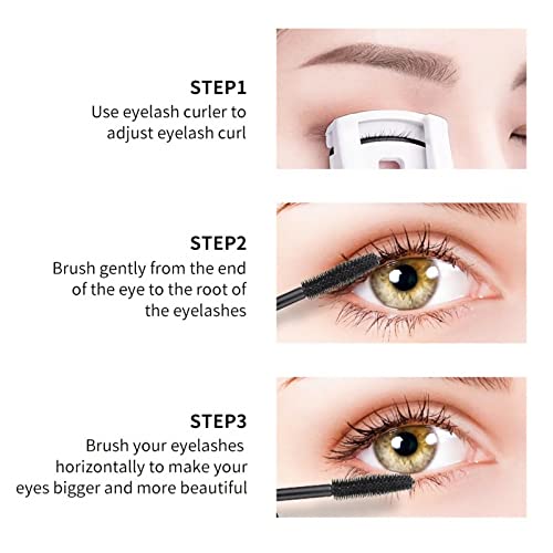 4D Silk Fiber Lash Mascara Black, Waterproof, Longer & Thicker Lashes, Voluminous Eyelashes, Clump-Free, Long-Lasting, Natural Smudge-Proof, Adds Length, Depth and Glamour Effortlessly - Image 6