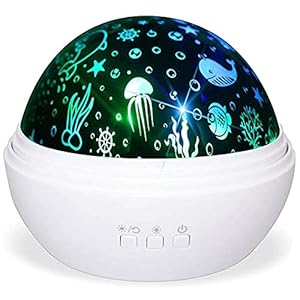 N/A Star Projector Light, Night Lamp Romantische Roterende Zeedieren Star Moon Cover Projector Nachtverlichting voor…