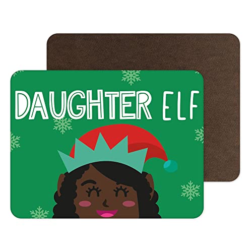 Tovagliette di Natale divertenti Tovaglietta per alimenti da tavola Elfo Accessorio divertente da PM21 nero