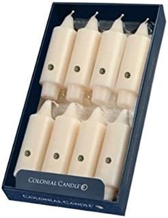 Colonial Candle Ivory Unscented 5 Inch Grande Classic Dinner Candles - Box of 8