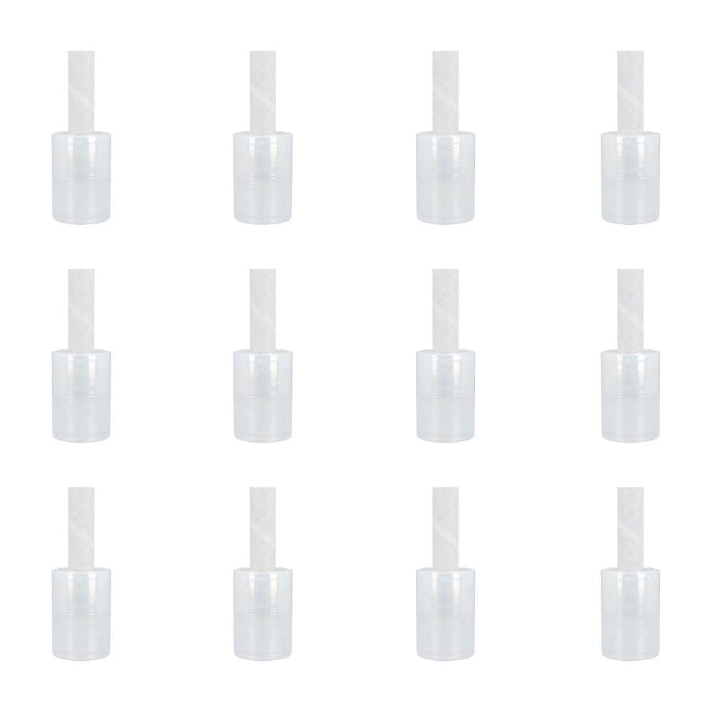 Stretch Wrap Film, Extended Core Handle Packing Wrap, Clear, 5 Inch x 1000 Feet, 60 Gauge, 12 Pack