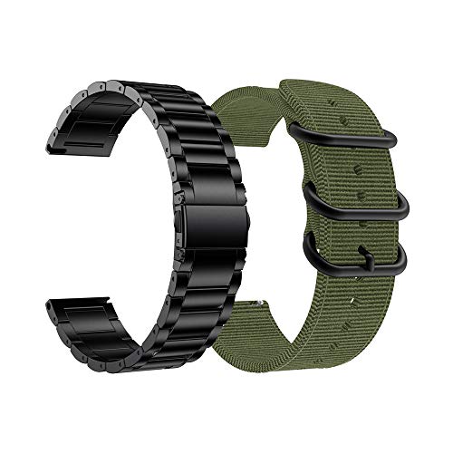 Correas para reloj compatibles Garmin 20mm Nylon y Metal miniatura 1
