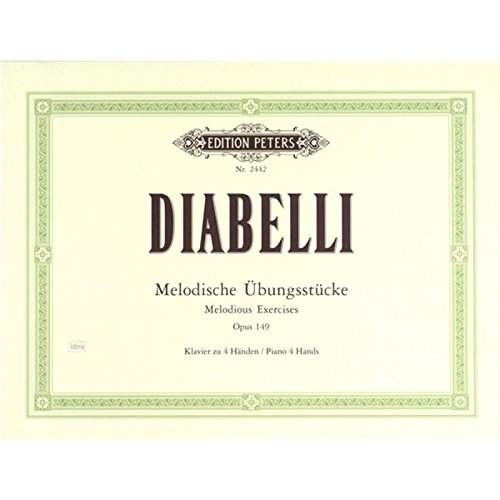 Melodische Übungsstücke: für Klavier zu vier Händen - im Umfang von 5 Tönen op 149 (Grüne Reihe Edition Peters)