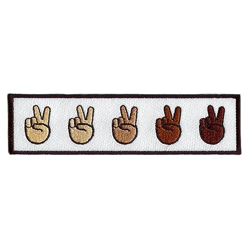 Solidarity Peace Signs Patch Movement Embroidered Iron On