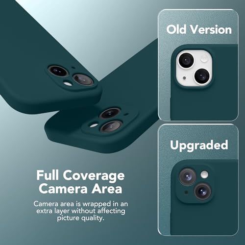 Image of Magnetic for iPhone 13 Case, Compatible with MagSafe, [Full Camera Protection][Screen Protector] Silicone Shockproof Protective Phone Case for iPhone 13 6.1 inch, Deep Blue