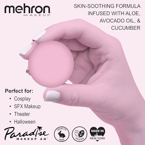Image of Mehron Makeup Paradise Makeup AQ Refill Size | Stage & Screen Performance, Face & Body Painting, Beauty, Cosplay, and Halloween | Water Activated Face Paint, Body Paint .25 oz (7 ml) - Pastel Mauve