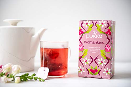 Pukka Organic Tea Bags, Womankind Herbal Tea With Shatavari, Cranberry & Rose Flower, Perfect For Balanced Harmony, 20 Count (Pack Of 3) 60 Tea Bags, Pp-Grce31048 #TOP5