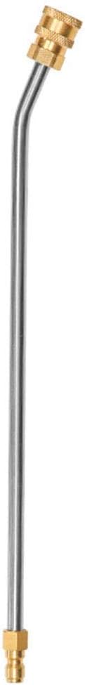 Pressure Washer Gun Extension Wand Stainless Steel High Pressure Washer Gutter Rod 1/4" Quick Connect Lance Washer Elbow Rod Water Pumps Kit (30° Curved Rod)