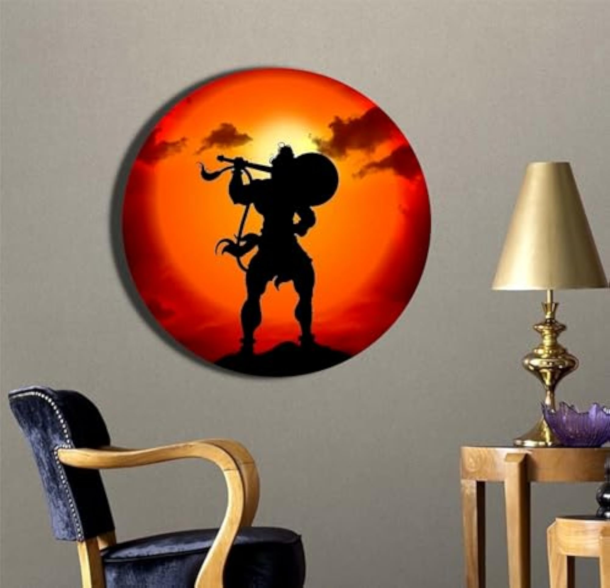 Lord Hanuman Art Plate, Decorative Ceramic Gift