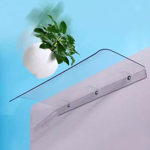 Invisible Window Awning Door Canopy,Transparent Porch Awning,Polycarbonate Window Rain Shelter Cover,Roofing Canopies,UV Rain Snow Protection Shelter,for Outdoor Garden (40x340cm/16x134,Facade)