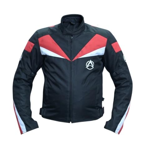 Motorbike Jacket Summer Women’s Air Mesh Breathable Removable Armored Lady Roadway Red Jacket (UK, Alpha, XL, XXL, Regular, Regular, Red)