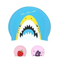Swimming Cap Kids 6-14 - Swim Hat for Kids 6-14 Years Silicone & Waterproof