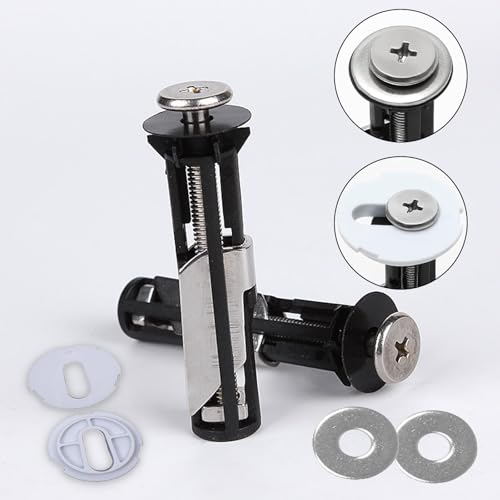 Universelle Toilettensitzschrauben und -schrauben Toilettensitzbefestigung Schnellfreigabe obere Scharniere Befestigung Universelle Ersatzteile 2 Pack