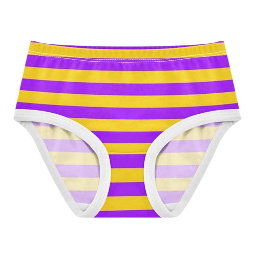 Yellow Purple Stripe Toddler Girls's Underwear 2T