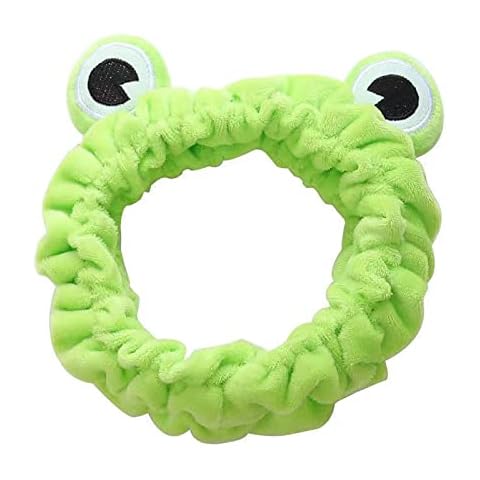 Green Frog Eye Elastic Headband for Spa and Makeup Cover