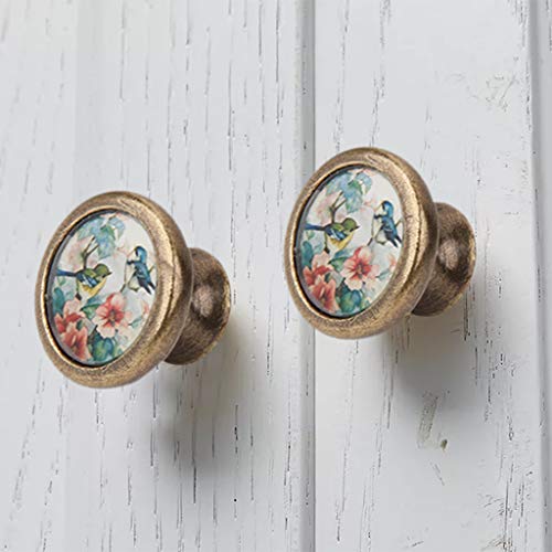 LOVIVER 8X Ceramic Cabinet Knobs,Closet Door Handles,Handmade Vintage Pull Handle Cupboard Door Knobs for Office Desks Drawer Kitchen (B) - Image 3