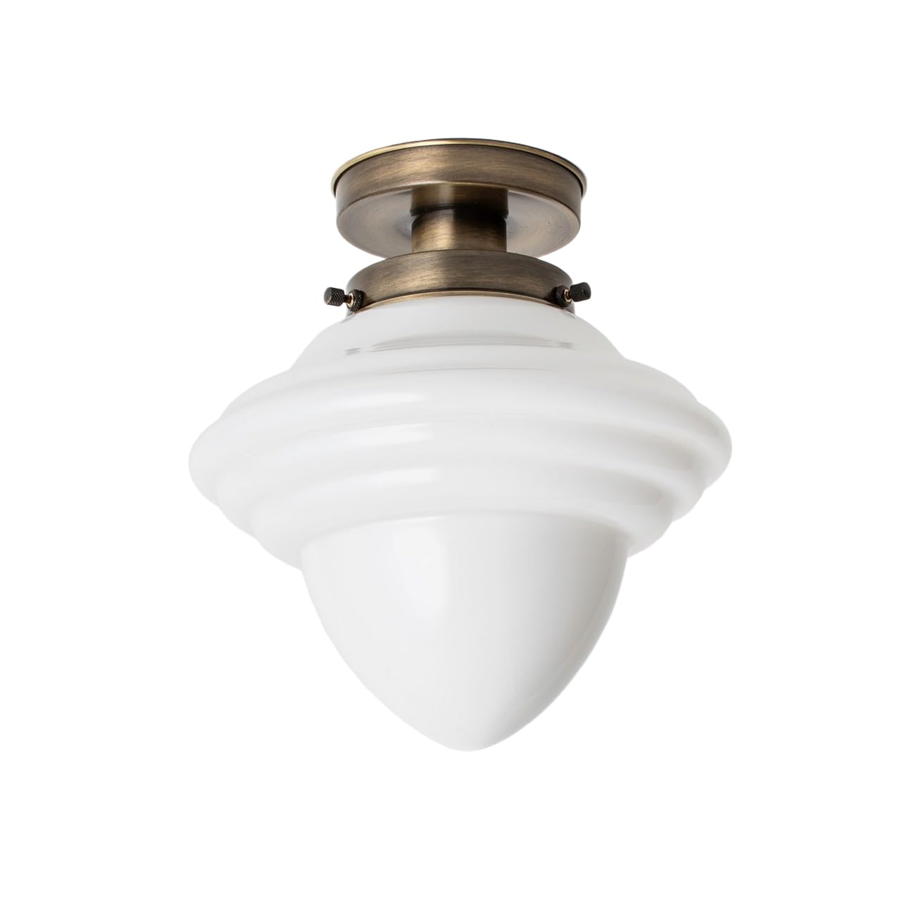 Plafonnier Acorn Medium Bronze avec diffuseur en verre ciselé pour un éclat haut de gamme - 3
