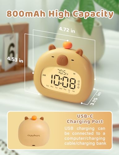WANIDEA Capybara Alarm Clock for Kids - Image 7