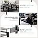 GSSDEE Glass Coffee Table and End Table Set of 3, 2-Tier Classic Design, Tempered Glass Top & Solid Metal Legs Table Set, Use for Livingroom,Bedroom (Set of 3, Black(All Glass))