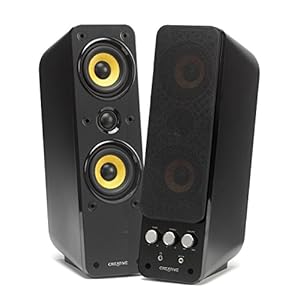 Creative GigaWorks T40 Series II – 2.0 Lautsprechersystem (Hi-Fi, Stereo/AUX-IN, Line-IN/16W RMS) schwarz