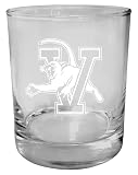R and R Imports Vermont Catamounts 8 oz Round College Whiskey Glass – Officially Licensed Engraved Logo Single
