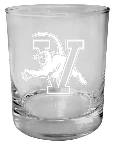 R and R Imports Vermont Catamounts 11 oz Round College Whiskey Glass – Officially Licensed Engraved Logo 2-Pack