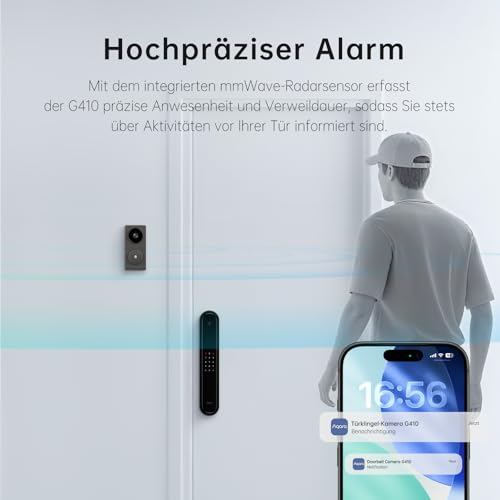 Aqara Smart Türklingel Kamera G410 mit Chime, Integrierte Matter Hub,Grau – Ansicht 3